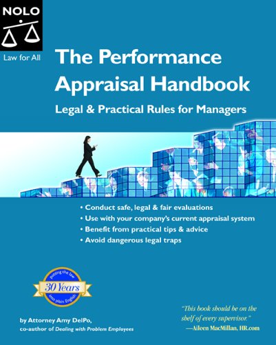 Imagen de archivo de The Performance Appraisal Handbook : Legal and Practical Rules for Managers a la venta por Better World Books