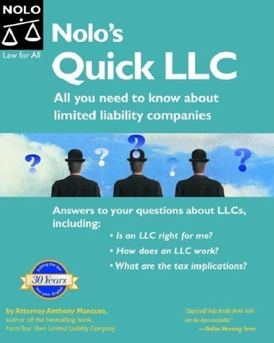 Stock image for Nolo's Quick LLC: All You Need To Know About Limited Liability Companies, 3rd Edition for sale by Wonder Book