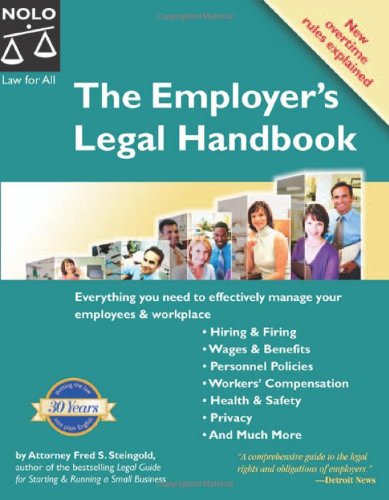 Beispielbild fr The Employer's Legal Handbook zum Verkauf von Once Upon A Time Books