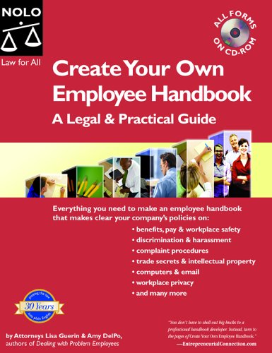 Beispielbild fr Create Your Own Employee Handbook: A Legal and Practical Guide zum Verkauf von Wonder Book