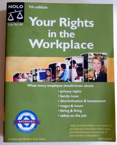 Beispielbild fr Your Rights In The Workplace (7th Edition) zum Verkauf von HPB-Emerald