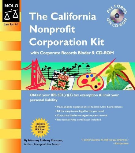 9781413303650: The California Nonprofit Corporation Kit