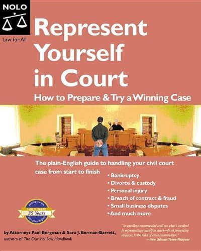 Beispielbild fr Represent Yourself In Court: How to Prepare Try a Winning Case zum Verkauf von Off The Shelf