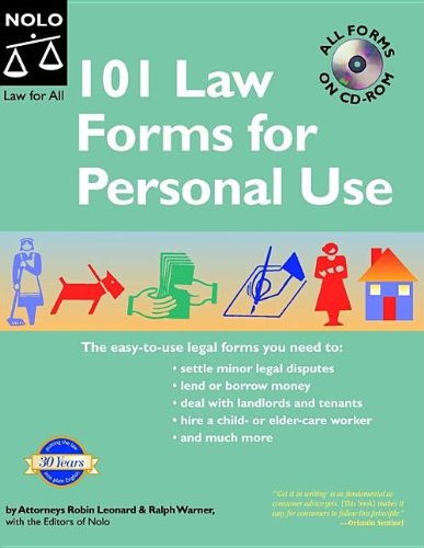 Imagen de archivo de 101 Law Forms for Personal Use - Book with CD-Rom (5th Edition) a la venta por HPB-Emerald