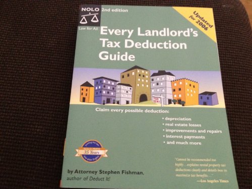 Beispielbild fr Every Landlord's Tax Deduction Guide (2nd Edition) zum Verkauf von Open Books