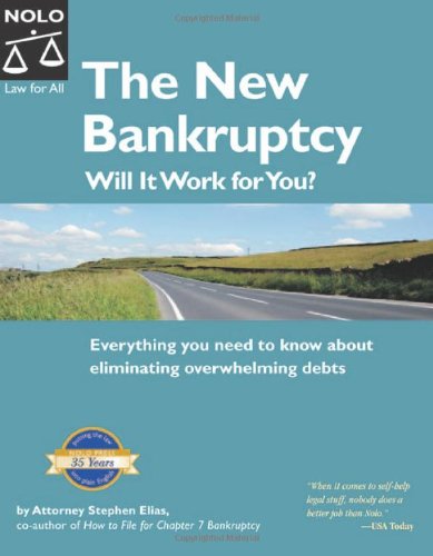 Beispielbild fr The New Bankruptcy: Will It Work for You? zum Verkauf von Better World Books