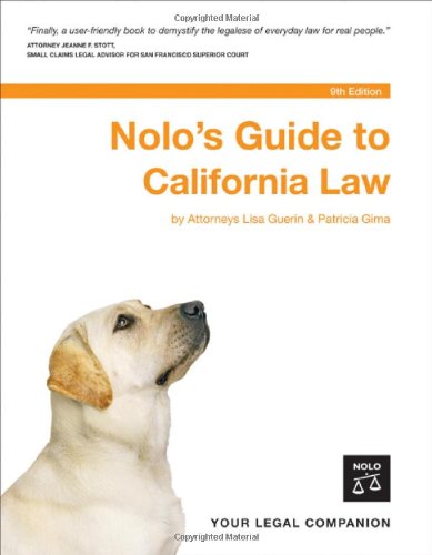 Nolo's Guide to California Law (9781413304916) by Guerin, Lisa; Gima, Patricia