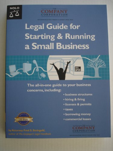 Beispielbild fr Legal Guide for Starting and Running a Small Business zum Verkauf von Better World Books