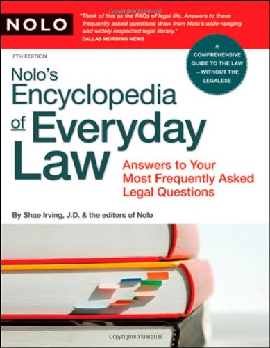 9781413305609: Nolo's Encyclopedia of Everyday Law: Answers to Your Most Frequently Asked Legal Questions