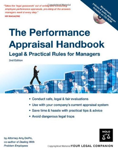 Imagen de archivo de The Performance Appraisal Handbook : Legal and Practical Rules for Managers a la venta por Better World Books: West