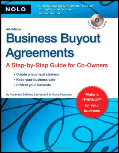 Beispielbild fr Business Buyout Agreements : A Step-by-Step Guide for Co-Owners zum Verkauf von Better World Books