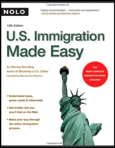 Beispielbild fr U. S. Immigration Made Easy zum Verkauf von Better World Books