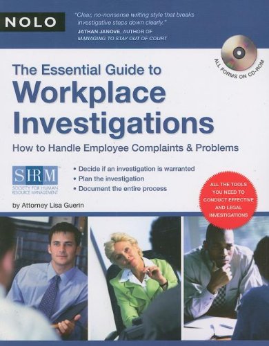 Imagen de archivo de The Essential Guide to Workplace Investigations: How to Handle Employee Complaints & Problems a la venta por HPB-Red