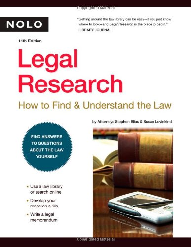 Imagen de archivo de Legal Research: How to Find & Understand the Law a la venta por BooksRun