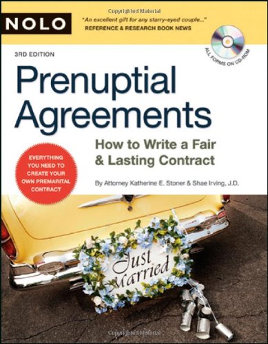 Beispielbild fr Prenuptial Agreements : How to Write a Fair and Lasting Contract zum Verkauf von Better World Books