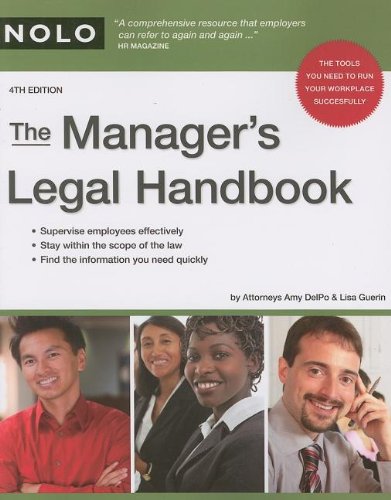 Imagen de archivo de The Manager's Legal Handbook a la venta por HPB-Movies