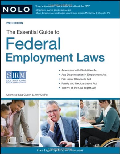 Beispielbild fr The Essential Guide to Federal Employment Laws zum Verkauf von Better World Books