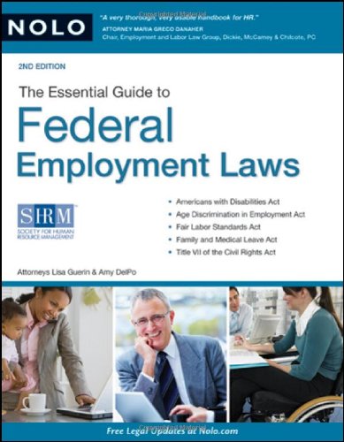 Stock image for The Essential Guide to Federal Employment Laws for sale by Better World Books