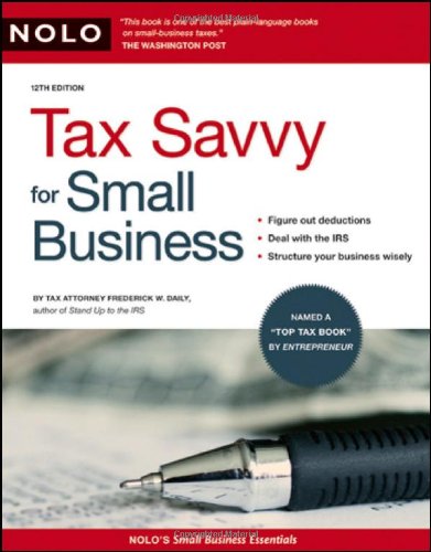 Beispielbild fr TAX SAVVY FOR SMALL BUSINESS zum Verkauf von HPB-Red
