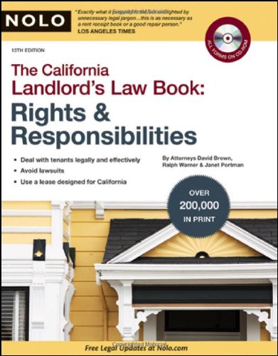 Beispielbild fr California Landlord's Law Book: Rights Responsibilities zum Verkauf von Books of the Smoky Mountains