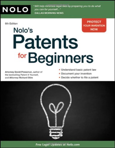 Beispielbild fr Nolo's Patents for Beginners zum Verkauf von Better World Books