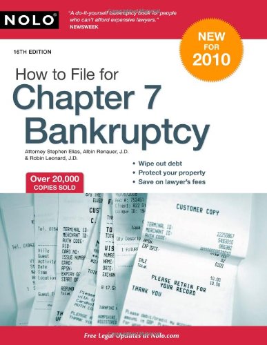 Stock image for How to File for Chapter 7 Bankruptcy for sale by Better World Books