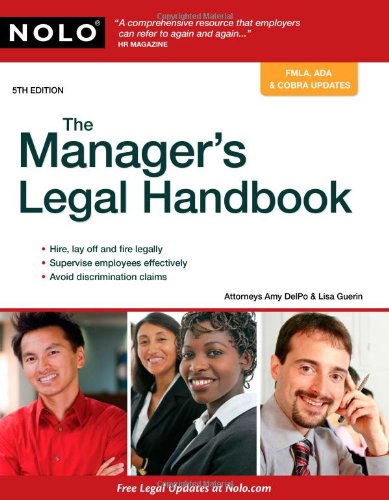 Imagen de archivo de The Manager's Legal Handbook a la venta por Ergodebooks