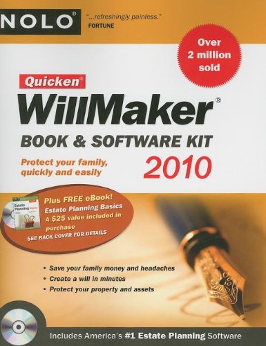 Imagen de archivo de Quicken Willmaker 2010 a la venta por Better World Books