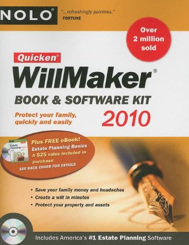 Stock image for Quicken Willmaker 2010 for sale by Better World Books