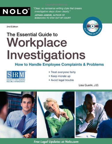 Stock image for The Essential Guide to Workplace Investigations : How to Handle Employee Complaints and Problems for sale by Better World Books