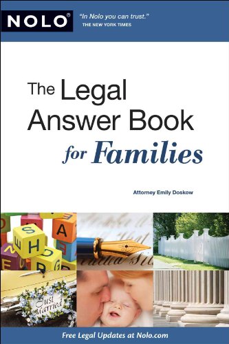 Imagen de archivo de The Legal Answer Book for Families a la venta por Better World Books