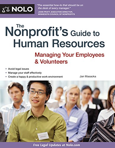 Stock image for The Nonprofit's Guide to Human Resources : Managing Your Employees and Volunteers for sale by Better World Books