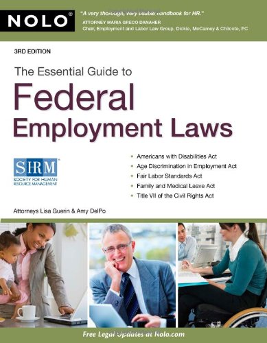 Beispielbild fr The Essential Guide to Federal Employment Laws zum Verkauf von Wonder Book