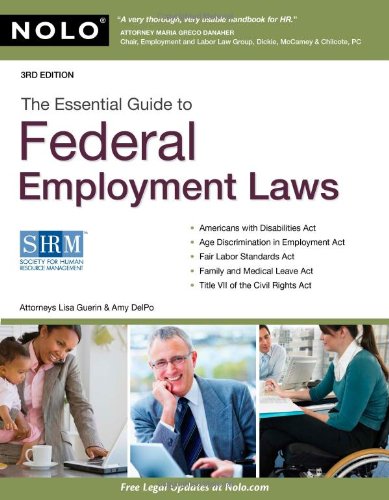 Imagen de archivo de The Essential Guide to Federal Employment Laws a la venta por Wonder Book