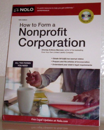 Beispielbild fr How to Form a Nonprofit Corporation zum Verkauf von Better World Books