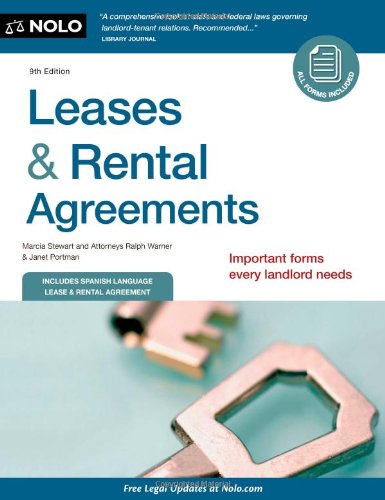 Imagen de archivo de Leases and Rental Agreements a la venta por Better World Books