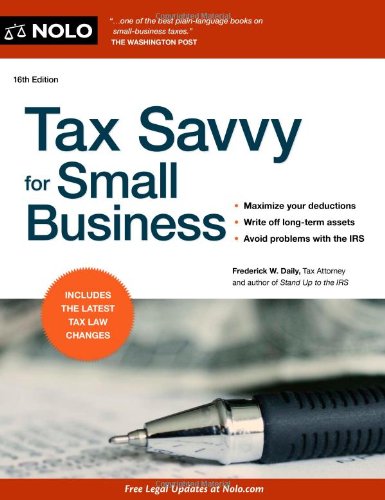 Beispielbild fr Tax Savvy for Small Business zum Verkauf von Better World Books