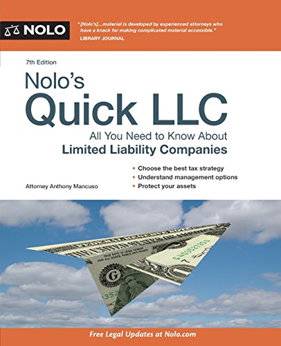 Imagen de archivo de Nolo's Quick LLC: All You Need to Know About Limited Liability Companies (Quick & Legal) a la venta por SecondSale