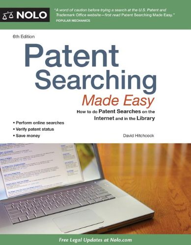 Beispielbild fr Patent Searching Made Easy: How to do Patent Searches on the Internet and in the Library zum Verkauf von SecondSale