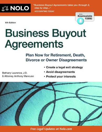 9781413318807: Business Buyout Agreements: Plan Now for Retirement, Death, Divorce or Owner Disagreements