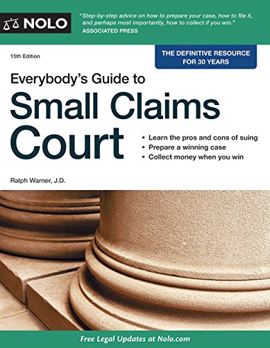 Beispielbild fr Everybody's Guide to Small Claims Court zum Verkauf von Better World Books: West