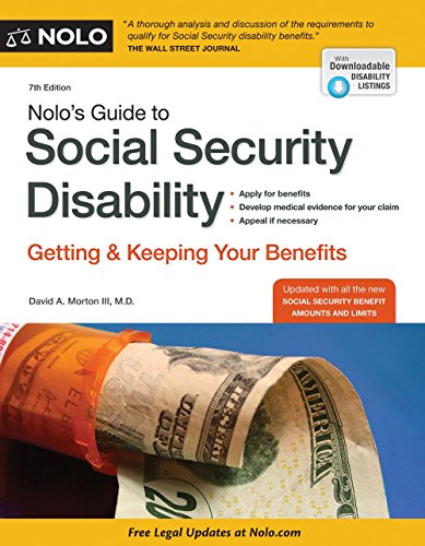 Imagen de archivo de Nolo's Guide to Social Security Disability : Getting and Keeping Your Benefits a la venta por Better World Books