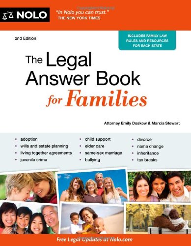 Beispielbild fr The Legal Answer Book for Families zum Verkauf von Better World Books