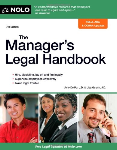 Imagen de archivo de The Manager's Legal Handbook a la venta por ThriftBooks-Dallas