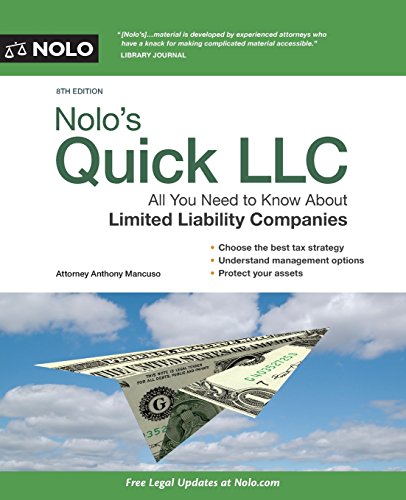 Beispielbild fr Nolo's Quick LLC : All You Need to Know about Limited Liability Companies (Quick and Legal) zum Verkauf von Better World Books: West