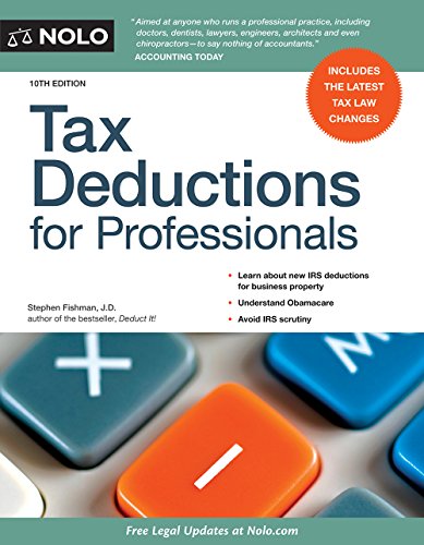 Beispielbild fr Tax Deductions for Professionals zum Verkauf von Buchpark