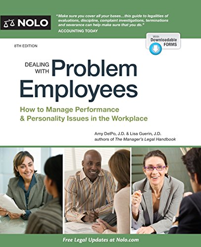 Beispielbild fr Dealing with Problem Employees : A Legal Guide zum Verkauf von Better World Books