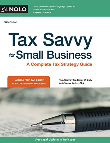 Imagen de archivo de Tax Savvy for Small Business a la venta por Better World Books: West