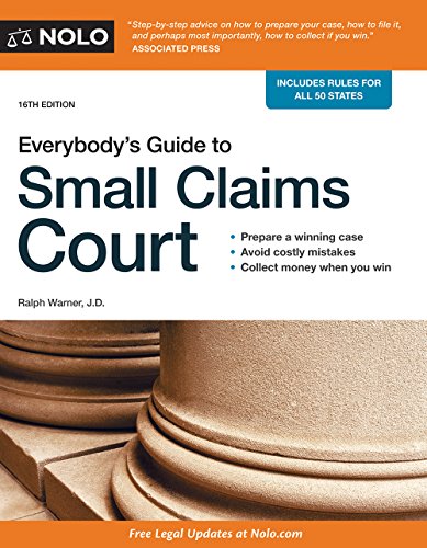 Imagen de archivo de Everybody's Guide to Small Claims Court a la venta por Better World Books