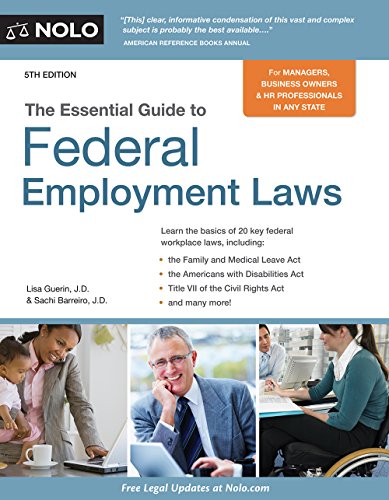 Imagen de archivo de Essential Guide to Federal Employment Laws a la venta por Better World Books